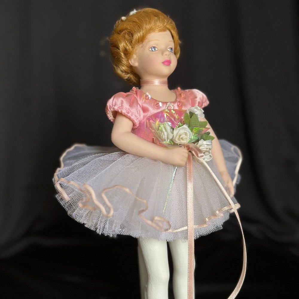 9" Porcelain Vintage "Ballet Dancer" Doll with Stand